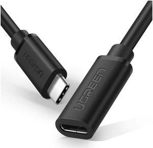 USB C Extension Cable Male to Female Type C Extender Cord Thunderbolt 3 Compatible for Nintendo Switch, MacBook Pro, Google Pixel 3 2 XL, Samsung Galaxy S10 S9 S8 Plus Note 8 (1.5FT)