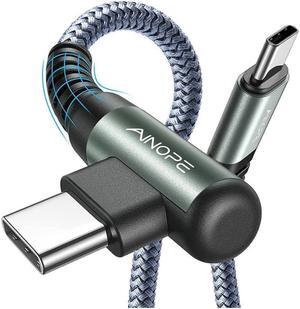 USB C to USB C Cable 60W 3.1A, [2-Pack 6.6ft] AINOPE USB Type C Cable Right Angle, Compatible with Samsung Galaxy S21 S20, Note 20 Ultra 10 9 8, MacBook Air/Pro 13'', iPad Mini 6/Pro/Air 2020,Pixel