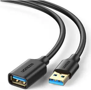 UGREEN USB Extender, USB 3.0 Extension Cable Male to Female USB Cable High-Speed Data Transfer Compatible with Webcam, Gamepad, USB Keyboard, Mouse, Flash Drive, Hard Drive, Oculus VR, Xbox 3 FT 2Pack