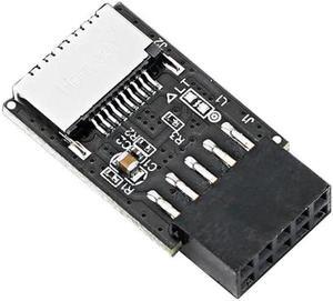 Anicorn  Motherboard USB 2.0 9pin Header to USB 3.2 20Pin Type E Key-A Female Adapter Extension for USB-C Front Panel