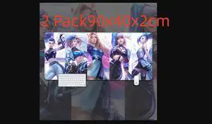 2  Pack 90x40x2cm Hero League Game Mouse Pad XXL Computer Mouse Pad Large XL Rubber Table Keyboard Mouse Hero League Game Mouse Pad Game Machine 03  2Pack