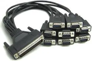 Anicorn    1M MOXA CP-168U V2 DB62 62Pin Gender Male to Male 8 Port 9pin DB9 RS232 Splitter Serial Port Cable
