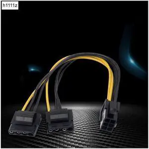 Anicorn   6Pin Female to Dual 4Pin Female Power Supply Cable Graphics Card Power to Molex 4Pin Convert Cable for nVidia ATI AMD Video Card
