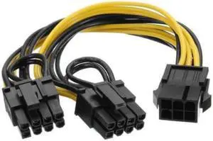 10 Pack PCI-E 6-pin to 2x 6+2-pin 6-pin/8-pin Power Splitter PCIE PCI Expres