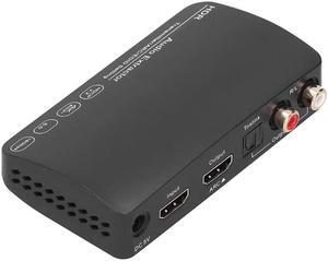 HDMI Splitter, HDMI Audio Extractor Switch, Bluetooth 5.0/4K/60HZ Analog Stereo R/L Audio Extractor Compatible with Dolby HD/DTS HD/Dolby Atoms/Dolby AC3/DTS/LPCM (HDCN0052M1)