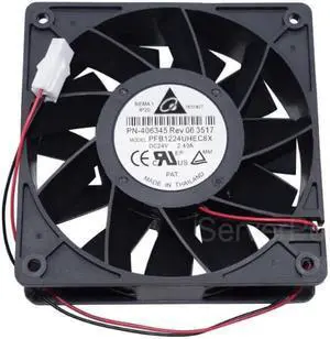 Well Tested Cooler PFB1224UHEC8X 12038 24V 2.40A 2 Wires Large Air Volume Inverter Cooling Fan