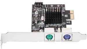 Weastlinks PCIE to 2xPS2 PS/2 Port For PC Keyboard Mouse Adapter Card