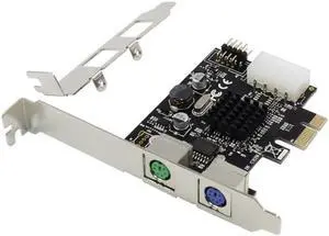 Weastlinks PCIE to 2xPS2 PS/2 Port For PC Keyboard Mouse Adapter Card