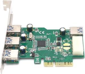 Weastlinks EU309A 4 Port USB3.0 5Gb Super Speed PCI Express Controller Card Chipset for Eton EJ198