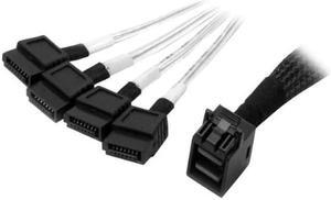 Model SAS43SAT1M 3.3 ft. Internal Mini-SAS to SATA Cable - SFF-8643 to 4x SATA - 1 m Female to Female