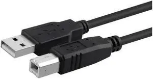 USB 2.0 AB Cable Data Transfer Male to Male Wire For Printer Scanner 15Ft 5M