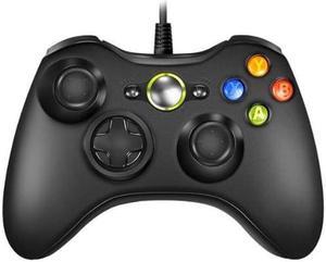 Xbox 360 Wired Controller, CORN USB Gamepad, Joypad with Shoulders Buttons, for Microsoft Xbox360/Xbox 360 Slim/PC Windows 7 8 10 Game (Not Official Controller) Black