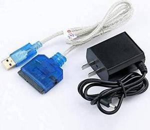 USB 20 to 25 35 SATA Hard Drive SSD Cable with Power Adapter Supports SATA III HDD SSD Connect HDTV(2.5FT)