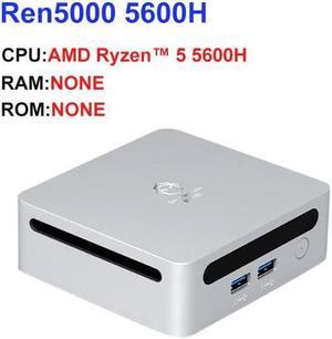 New Mini PC AMD Ryzen 5 5600H without RAM&SSD Desktop Computer Windows 10/11 DeskMini