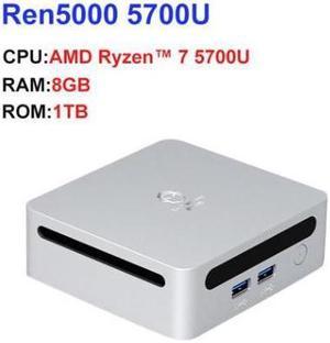 New Mini PC Ren5000 5700U AMD Ryzen7 5700U CPU Support Windows 10/11 DDR4 3200MHz AMD WiFi6 NUC Max 64GB RAM 8gb / 1tb ssd