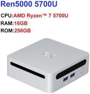 New Mini PC Ren5000 5700U AMD Ryzen7 5700U CPU Support Windows 10/11 DDR4 3200MHz AMD WiFi6 NUC Max 64GB RAM 16gb / 256gb ssd