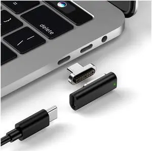 Magnetic USB C Adapter 20Pins Type C Connector, Support USB PD 100W Quick Charge, 10Gb/s Data Transfer and 4K@60 Hz Video Output Compatible with MacBook Pro/Air and More Type C Devices