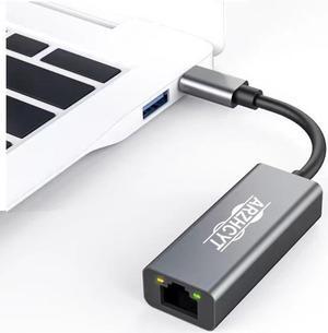 Arzhcyt        Lightweight Type C to Gigabit RJ45 network card RTL8153 with LED indicator light for all laptops, plug and play for instant access to gigabit speeds