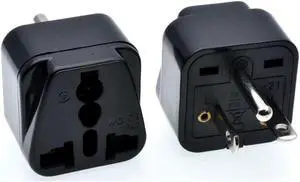 Black NEMA 6-20P Universal Plug Adapter110-250V 15A,Universal World to North American US NEMA 6-20P Electrical Plug Adapter converter