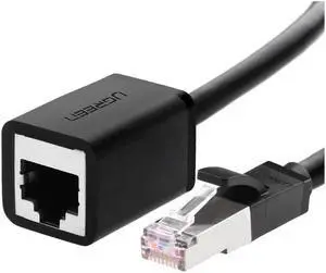 Ugreen Ethernet Extension Cable, Network Cat6 Extension Patch Cable RJ45 Cords Shielded Male to Female Connector, (1.5ft/0.5m) 11278
