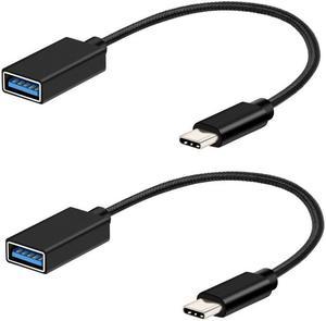 USB C to USB Adapter (2 Pack), Hannord USB-C to USB 3.0 Adapter USB Type C to USB OTG Cable Compatible with MacBook Pro 2019 2018 Samsung Galaxy S10 S9 S8 Note 9 8 LG V40 G6 Go and More Type-C Devices