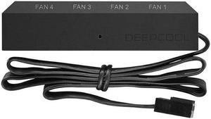 DEEPCOOL FH-04 PWM Fan Hub, Supports up to 4 Fans (3-pin or 4-pin), Occupying only One 4-pin Motherboard Header (System Fan or CPU Fan)