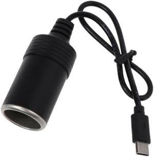 USB C PD Type C Male to 12V Car Cigarette lighter Socket Female Step Up Cable for Driving Recorder GPS E-Dog Car Fan