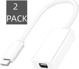 2 Pcs Thunderbolt 3 USB 3.1 To Thunderbolt 2 Adapter Cable For Windows Mac OS BH,  &  White