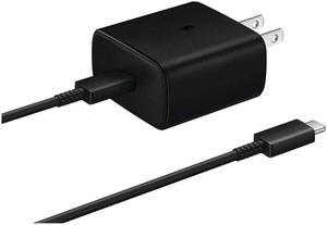 For Samsung 45W USBC Super Fast Charging Wall Charger  Black 45W TA w Cable Black