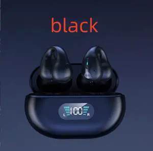 2023 Wireless Ear Clip Bone Conduction Headphones Bluetooth 5.3 Open Ear Headphones Waterproof Sport Running Earring Earphones Built-in Mic Headset.