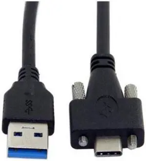 FAL USB 3.1 Type-C Dual Screw Locking to Standard USB3.0 Data Cable 1.2m 2m 3m 5m 8m Panel Mount Type 16.4 ft. / 5m