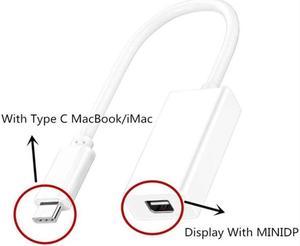 1pc Thunderbolt 3 To Thunderbolt 2 Adapter Type C Cable USB For Macbook Air Pro