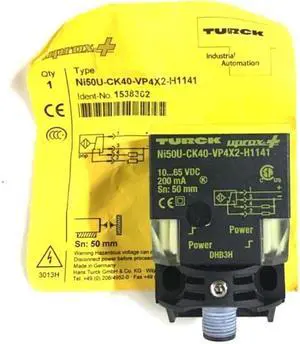 TURCK NI50U-CK40-VP4X2-H1141 1538302 Inductive sensor PNP