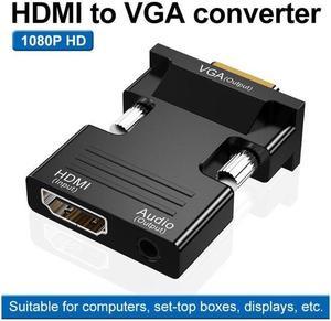 Hot Low Power Portable Digital-to-analog Converter Box Adapter HDM/Mini HDMI/Micro HDMI to VGA Audio Video For DVD PC Laptop