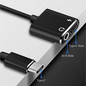 USB Type C Type C to 3.5mm Jack Headphone Aux Adapter Charger Audio Dual 2 In 1 Converter USB C Earphone Splitter Cable