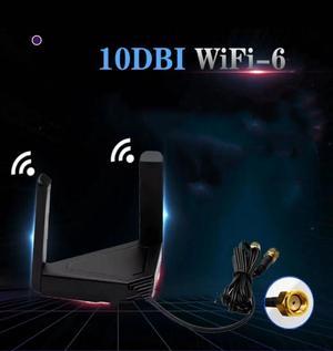 10dBi WiFi Network Antennas Dual Band with RP-SMA Female Connector, AC 2.4GHz 5GHz Antennas with Magnetic Base Work with PCI-E Wi-Fi Network Card USB WiFi Adapter Wireless Router Extender IP Camera