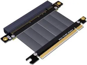 PCI Express 3.0 x16 to x16 Riser Cable Jumpers TX to Tx Direct Flat Extension Cable TX to RX Signal Swap PCIe 16x Gen3.0 Cables 128G/bps Support GTX1080ti GTX2080ti RX5700xt RTX3060 (15cm,R33NF)