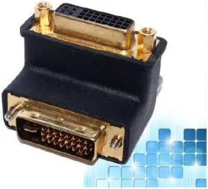 DVI Male to Female converter Connecter adapter,DVI 24+5 Male to DVI 24+5 Female 90 Degree Right Angled Video Converter Adapter