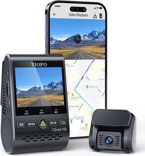 Dash Cam Front and Rear 2K 1440P 60fps +1080P 30fps Dual Dash Camera with Wi-Fi GPS,Emergency Recording, Motion Detection, 24h Parking Mode, Super Capacitor (VIOFO A129 Plus Duo)