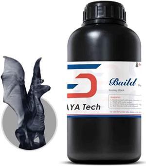 Siraya Tech Build 3D Printer Resin High Resolution Non-Brittle Tappable Engineering Resin 405nm UV-Curing Standard Photopolymer Rapid Resin for LCD DLP 3D Printing 8K Capable (Smoky Black, 1kg)