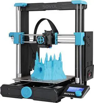 Sovol SV06 3D Printer with All Metal Hotend Planetary Dual Gear Direct Drive Extruder 25-Point Auto Leveling PEI Build Plate 32 Bit Silent Board Printing Size 8.66x8.66x9.84 inch