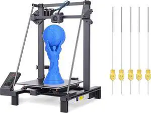 LGT Longer Upgraded LK5 Pro 3D Printer with Dual Blower Kit, and 5pcs (Copper Nozzle + Cleaning Needle), Large Print Size 11.8"x11.8"x15.7", 90% Pre-Assembled, Great for Home School and Beginners use