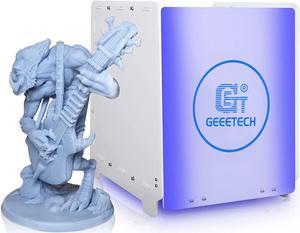 Large UV Curing Station for Resin, Geeetech Upgraded GCB-2 405nm UV Curing Light Box with 360°Turntable, Intelligent Timer, Large Size 10.6x11.4x13.3inch, fit for LCD/DLP/SLA 3D Resin Printer.