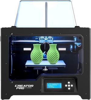 FlashForge Creator Pro 3D Printer, Dual Extruder 3D Printers W/2 Spools, Fully Metal Frame, Acrylic Covers, DIY FDM 3D Printer Kit with Optimized Build Platform, Works with ABS and PLA