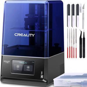 Creality HALOT-ONE Plus Resin 3D Printer, 7.9 inch 4K Mono LCD UV Photocuring Printers with 11 Pcs Model Tools Kit, Dual Linear Rails, WiFi Remote Control Printing, Size 6.77 x 3.9 x 6.3 inch