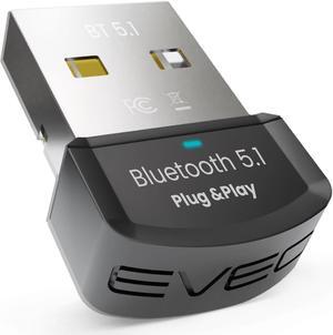 USB Bluetooth Adapter for PC 5.1 - Bluetooth Dongle 5.1 USB Bluetooth Dongle for PC - Windows 11/10 Plug and Play. for Computer Desktop, Laptop, Mouse, Keyboard, Printers, Headsets, Speakers.