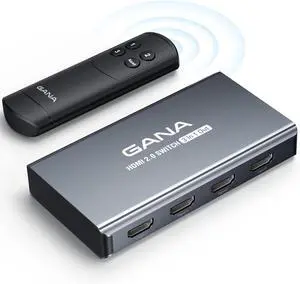 HDMI Switch 3 in 1 Out 4K@60Hz, HDMI Splitter Switcher with Remote, Aluminum HDMI 2.0 Switch Box Hub for 3D, HDCP2.2, HDR, Compatible with Xbox, PS5/4/3,Fire Stick,Roku,Blu-Ray Player, Grey HDMI Switch 3 in 1 Out 4K@60Hz, HDMI Splitter Switcher with Remote, Aluminum HDMI 2.0 Switch Box Hub for 3D, HDCP2.2, HDR, Compatible with Xbox, PS5/4/3,Fire Stick,Roku,Blu-Ray Player, Grey