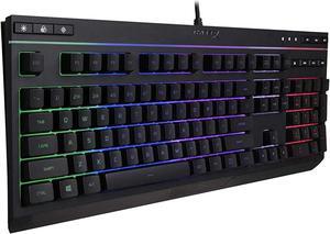 HyperX Alloy Core RGB  Membrane Gaming Keyboard, Comfortable Quiet Silent Keys with RGB LED Lighting Effects, Spill Resistant, Dedicated Media Keys, Compatible with Windows 10/8.1/8/7  Black