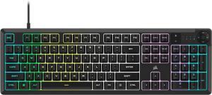 K55 CORE RGB Membrane Wired Gaming Keyboard  Quiet, Responsive Switches  Spill Resistance  Ten-Zone RGB  Media Keys  iCUE Compatible  QWERTY NA  PC, Mac  Gray