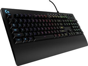 G213 Prodigy Gaming Keyboard, LIGHTSYNC RGB Backlit Keys, Spill-Resistant, Customizable Keys, Dedicated Multi-Media Keys  Black